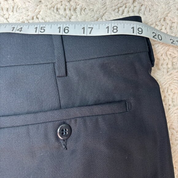 Zanella Bob Mens Blue Pure Virgin Wool Dress Pants Made in Italy Slacks 38x32 - Picture 9 of 11